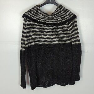 Free People Engineer Striped Oversize Sweater